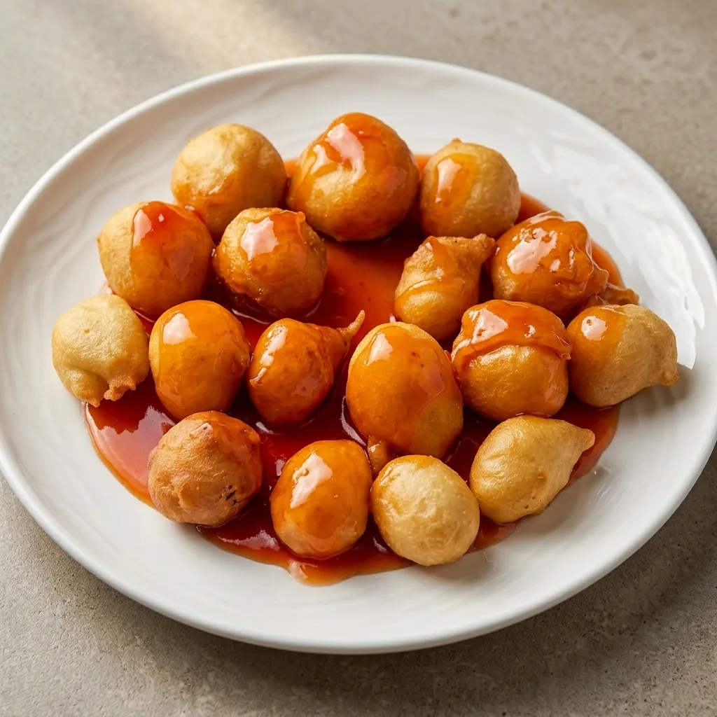 Sweet & sour chicken balls at Wok House Restaurant in Winnipeg, MB